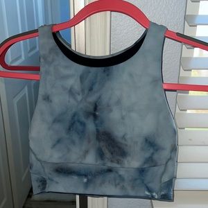 Zella padded longline sports bra. Blue cloud print. Size small.